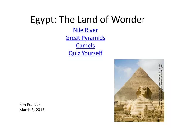 egypt the land of wonder