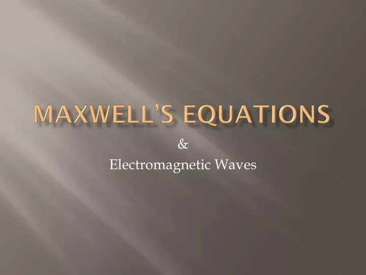 maxwell s equations