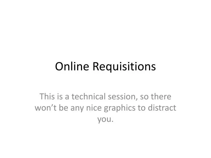 online requisitions