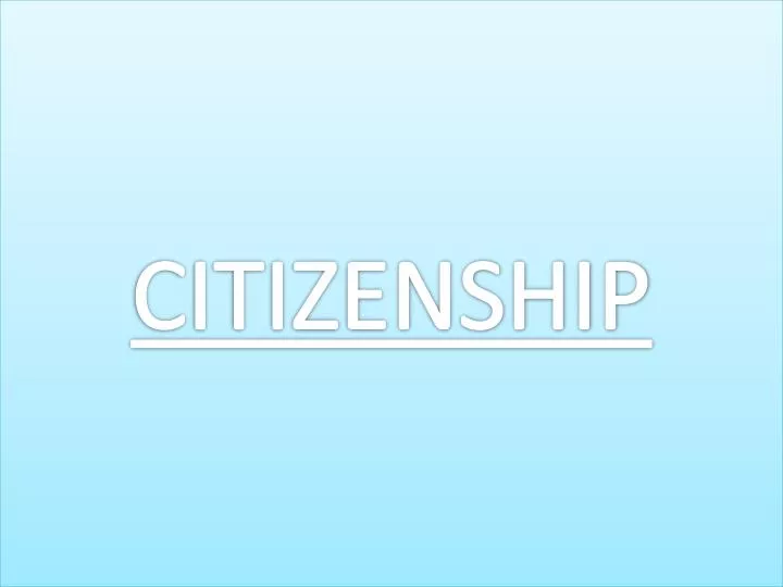 citizenship