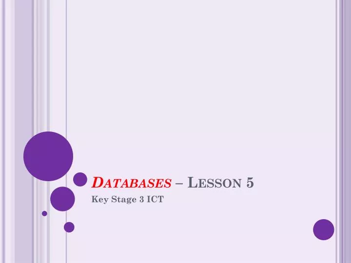 databases lesson 5