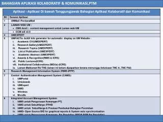 BAHAGIAN APLIKASI KOLABORATIF &amp; KOMUNIKASI,PTM