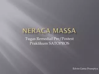 neraca massa
