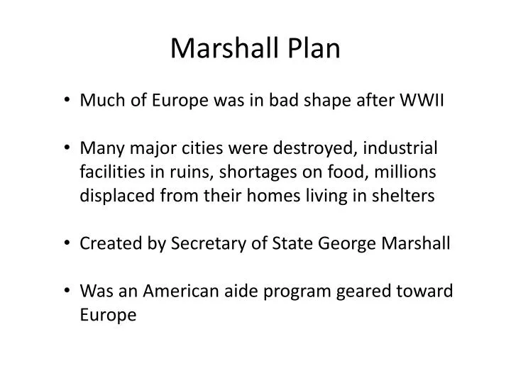 marshall plan