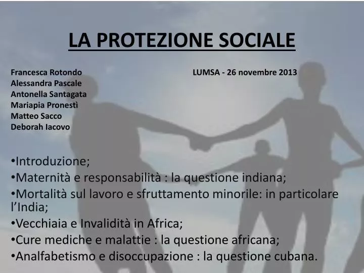 la protezione sociale