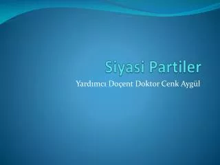 siyasi partiler