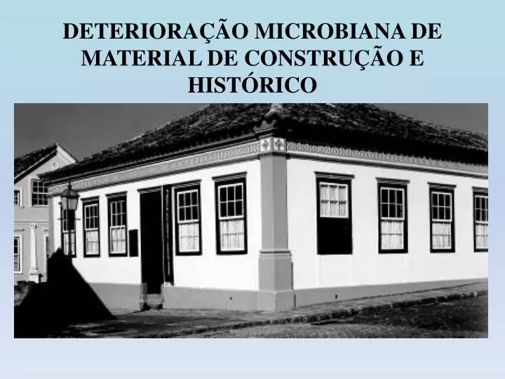 deteriora o microbiana de material de constru o e hist rico