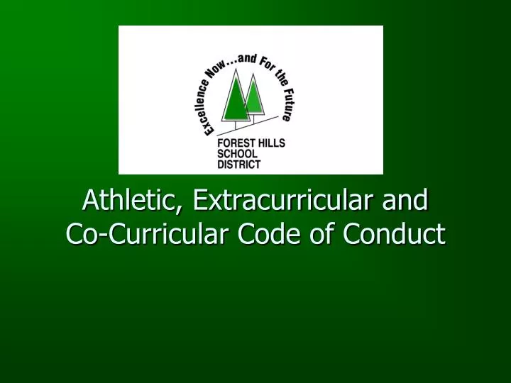 athletic extracurricular and co curricular code of conduct