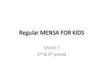 Regular MENSA FOR KIDS - slide 1