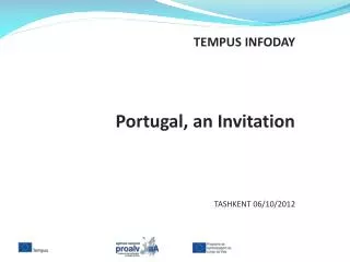 TEMPUS INFODAY Portugal, an Invitation