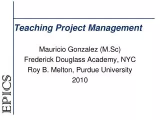 Teaching Project Management