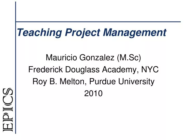 teaching project management