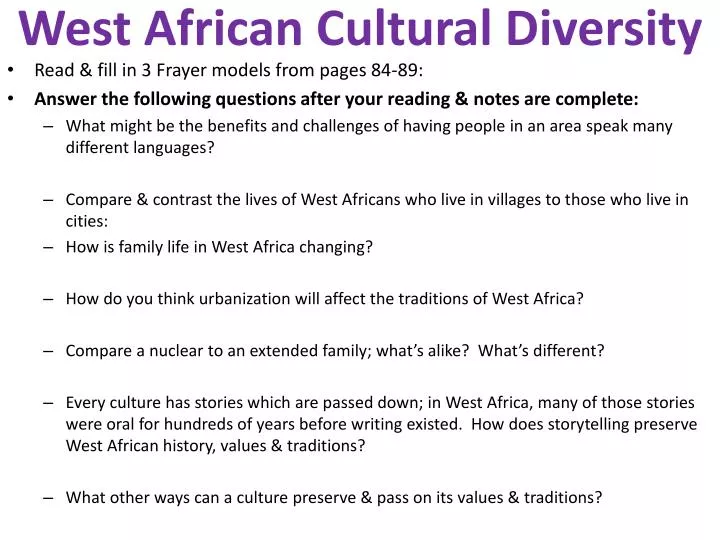 west african cultural diversity