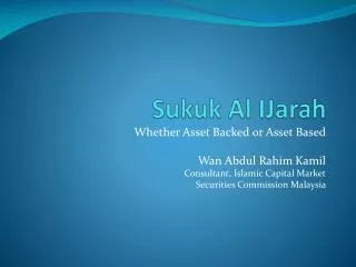 Sukuk Al IJarah