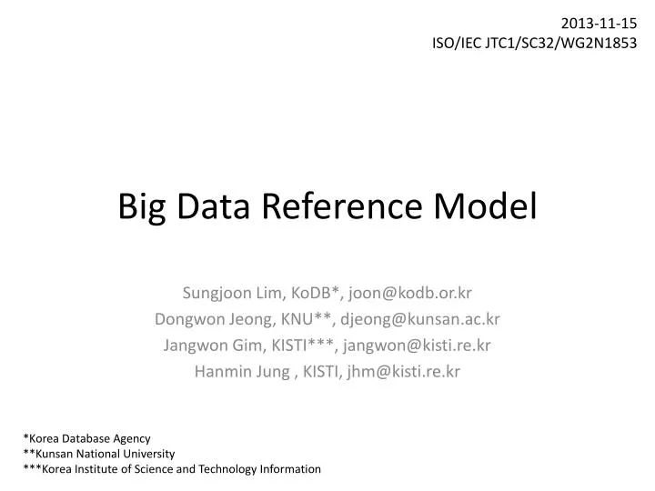 big data reference model