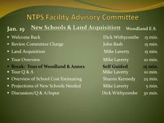 NTPS Facility Advisory Committee