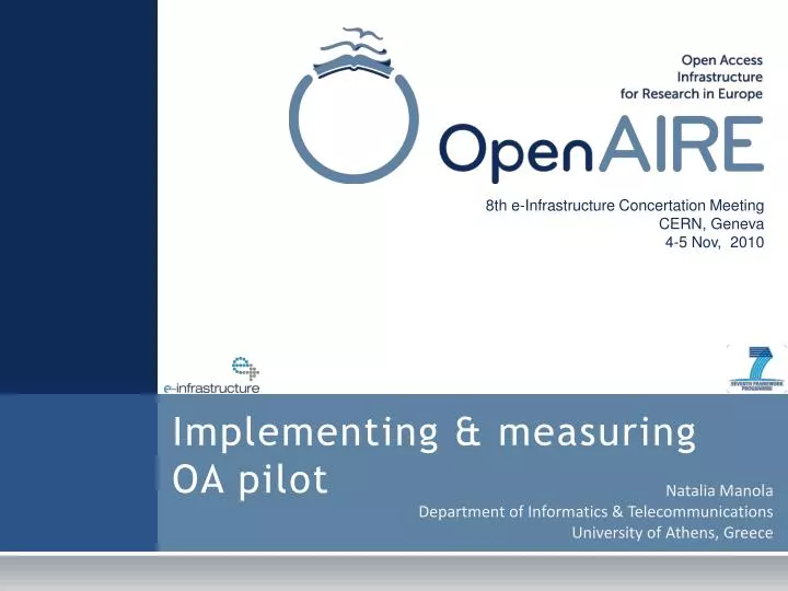implementing measuring oa pilot