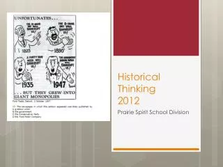 Historical Thinking 2012