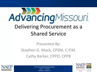 Delivering Procurement as a Shared Service