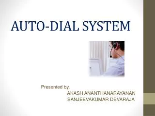 AUTO-DIAL SYSTEM