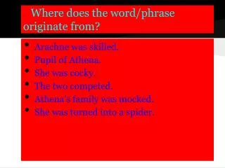 Where does the word/phrase originate from?