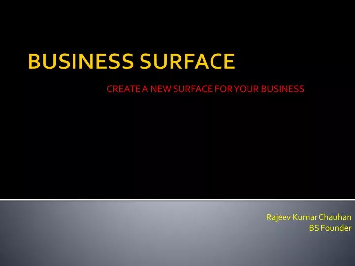 create a new surface for your business