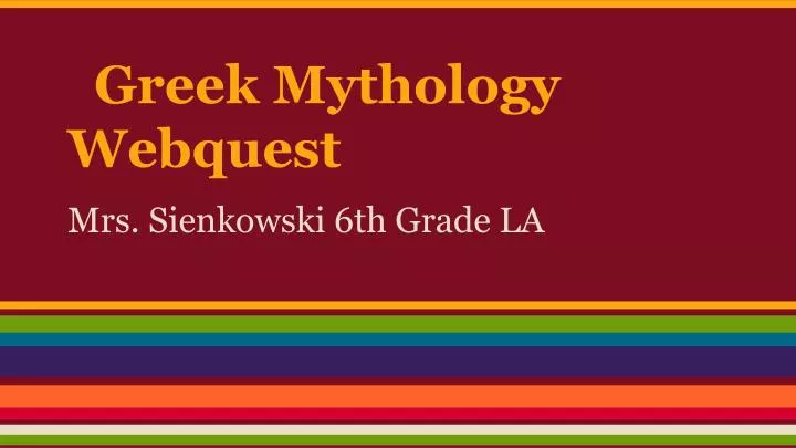 greek mythology webquest