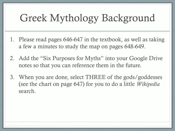 greek mythology background