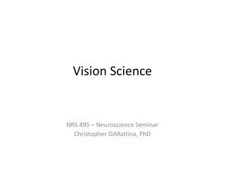 Vision Science