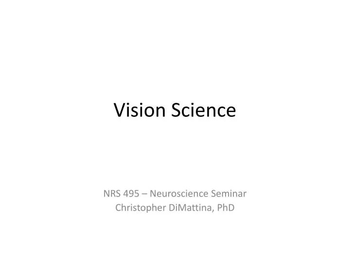 vision science