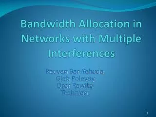 Bandwidth Allocation in Networks with Multiple Interferences
