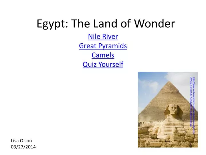 egypt the land of wonder