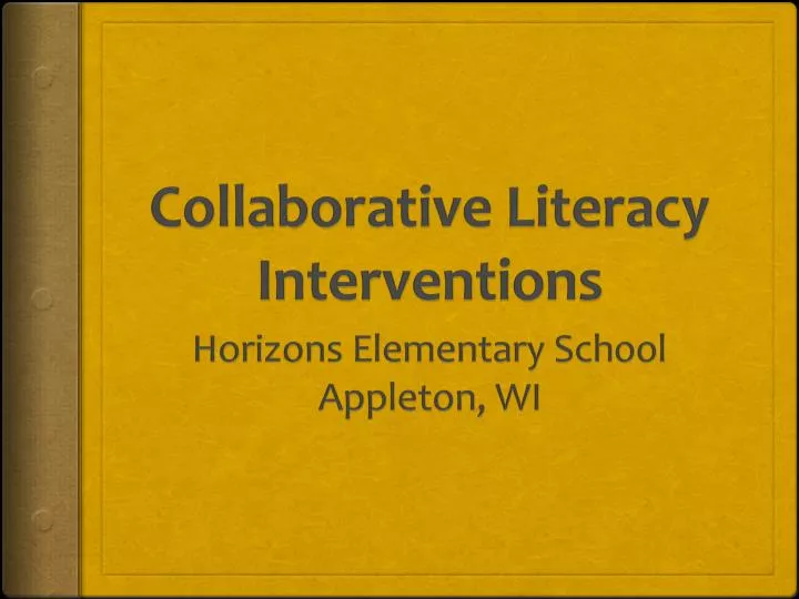 collaborative literacy interventions
