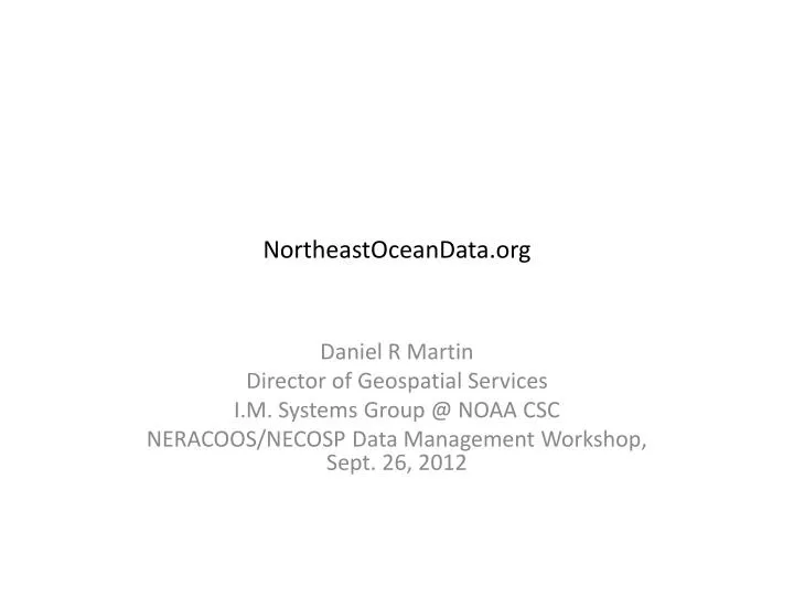 northeastoceandata org