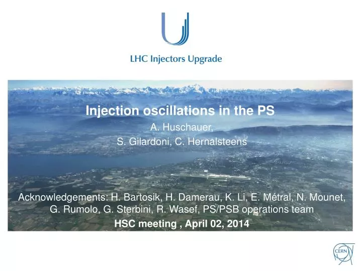 injection oscillations in the ps