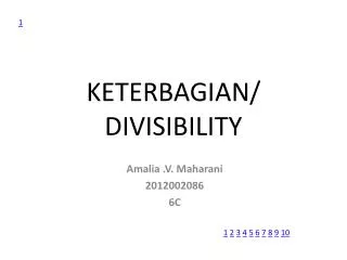 keterbagian divisibility
