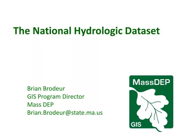 the national hydrologic dataset