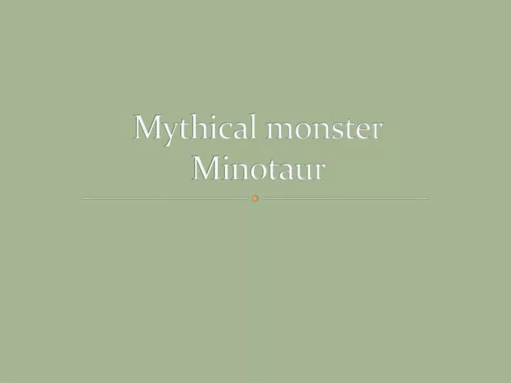 mythical monster minotaur