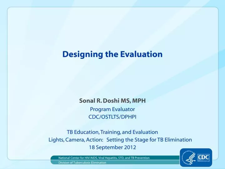 designing the evaluation