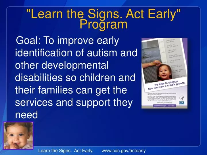 learn the signs act early program