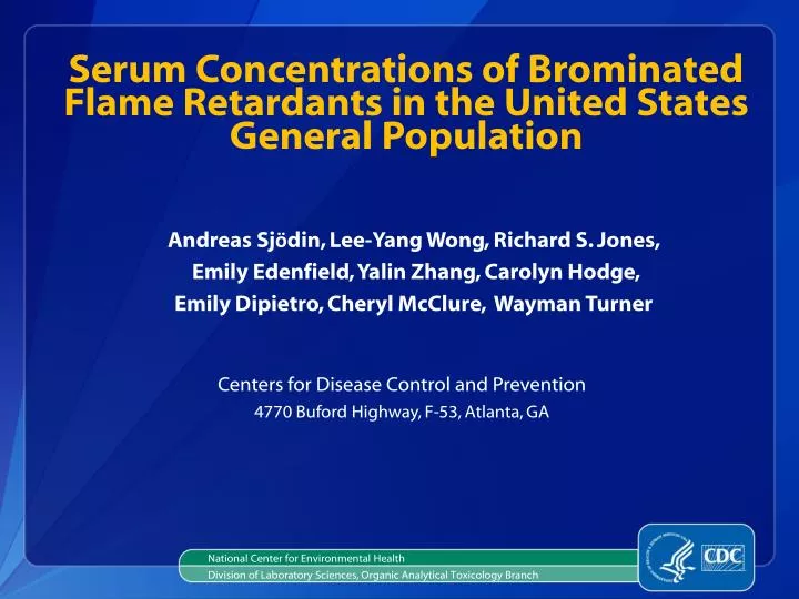 serum concentrations of brominated flame retardants in the united states general population