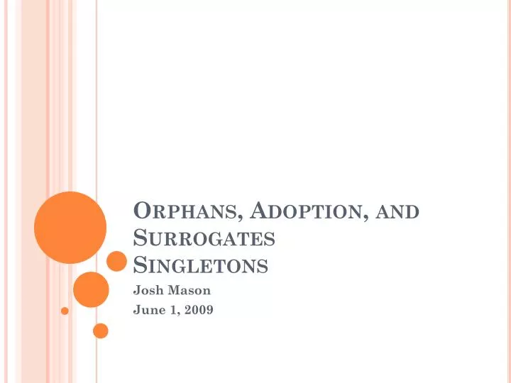 orphans adoption and surrogates singletons