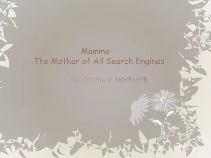 mamma the mother of all search engines