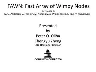 FAWN: Fast Array of Wimpy Nodes Developed By