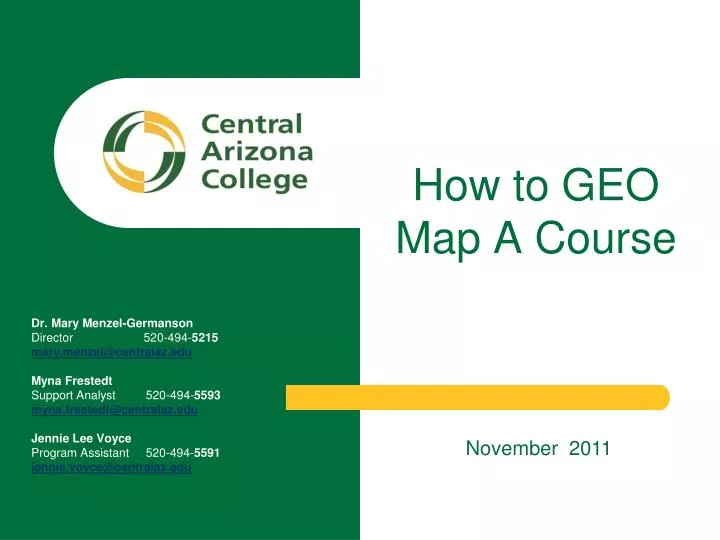 how to geo map a course