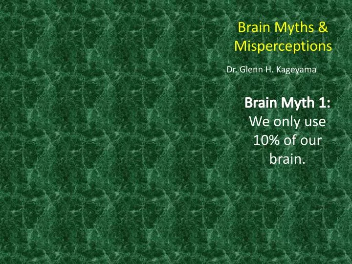brain myths misperceptions