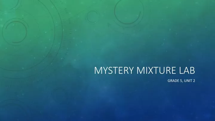 mystery mixture lab
