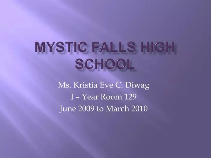 mystic falls high school