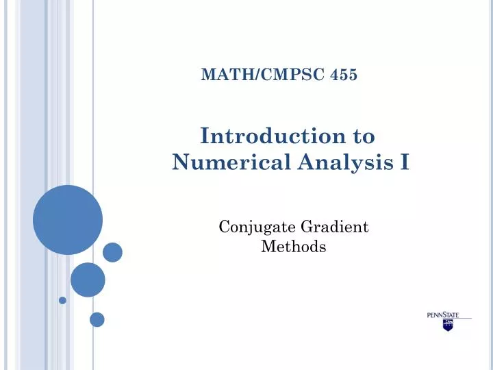 introduction to numerical analysis i