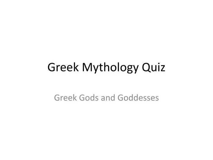 greek mythology quiz